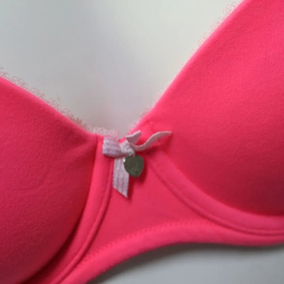 Victoria's Secret florescent pink lined demi bra 34D - Picture 7 of 11